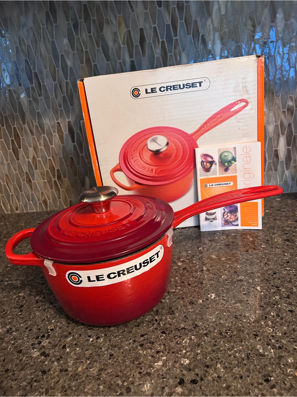 New Le Creuset ® Signature 1.75-Qt. Cerise Saucepan with Lid